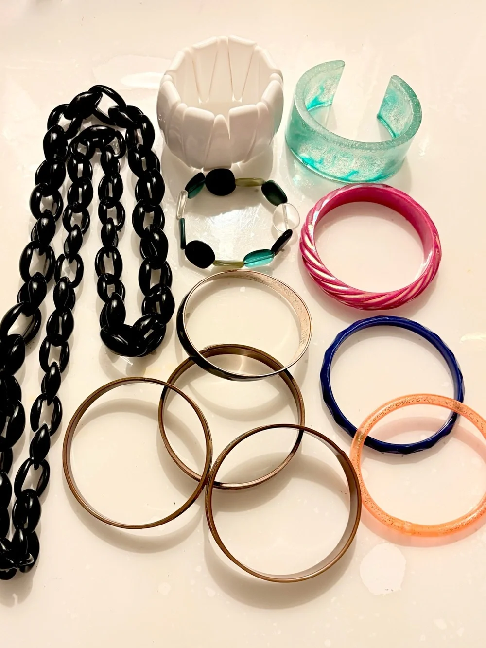 Mixed Women’s Fashion Bracelets and Necklaces - Assorted Colors Set of 11 Pieces